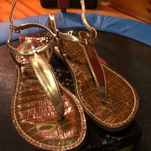 EUC Sam Edelman rose gold Gigi sandal